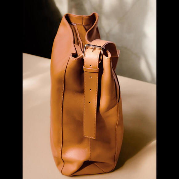 Anthropologie ABLE  jacklyn work tote cognac    NWT $278 msrp - Picture 5 of 14